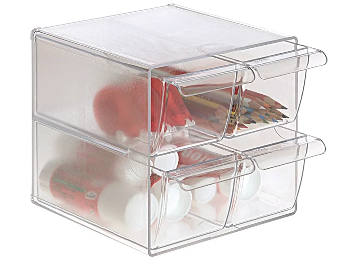 Archivo 2000 Archicubo Organizador de 4 Cajones Cristal Transparente Archivo 2000 Archicubo Organizador de 4 Cajones Cristal Transparente