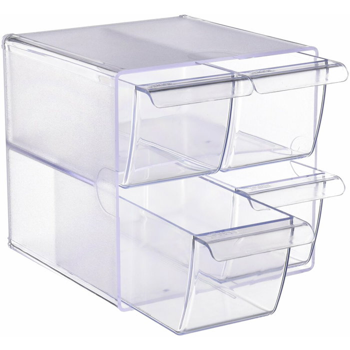 Archivo 2000 Archicubo Organizador de 4 Cajones Cristal Transparente Archivo 2000 Archicubo Organizador de 4 Cajones Cristal Transparente