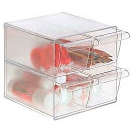 Archivo 2000 Archicubo Organizador de 4 Cajones Cristal Transparente