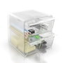 Archivo 2000 Archicubo Organizador de 4 Cajones Cristal Transparente