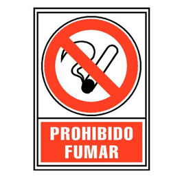 Archivo 2000 Señal "Prohibido Fumar" 210x297 mm PP 700 Micras Blanco-Rojo