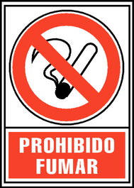 Archivo 2000 Señal "Prohibido Fumar" 210x297 mm PP 700 Micras Blanco-Rojo