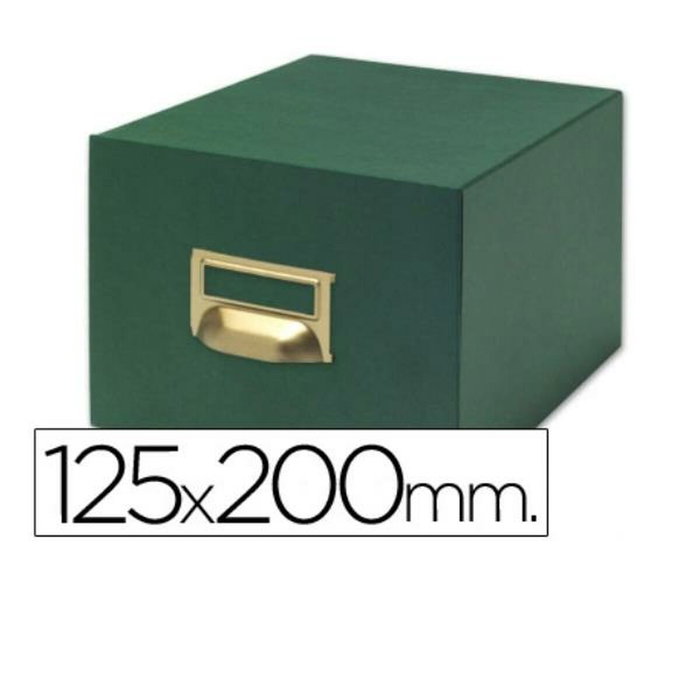 Liderpapel Fichero fichas tela verde n.4 125x200 mm Liderpapel Fichero fichas tela verde n.4 125x200 mm