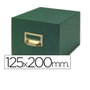 Liderpapel Fichero fichas tela verde n.4 125x200 mm
