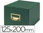 Liderpapel Fichero fichas tela verde n.4 125x200 mm