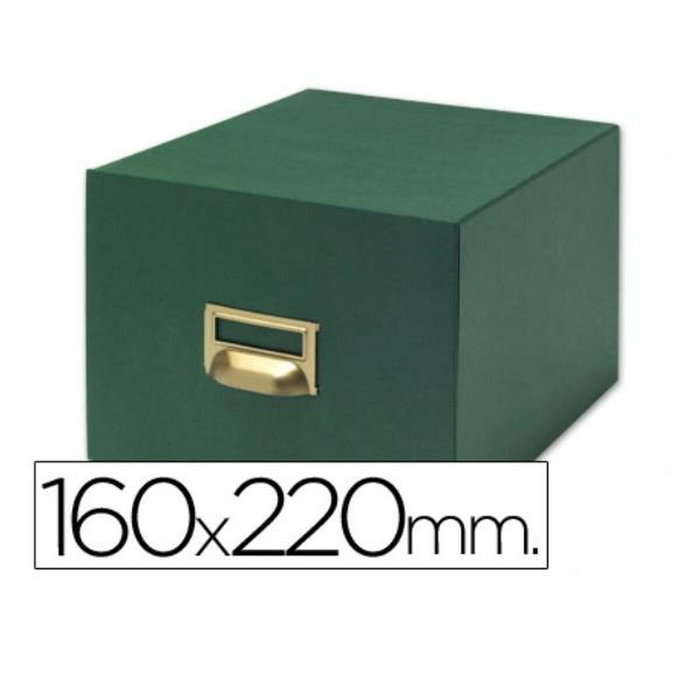 Liderpapel Fichero fichas tela verde 500 fichas n.5 tamaño 160x220 mm Liderpapel Fichero fichas tela verde 500 fichas n.5 tamaño 160x220 mm
