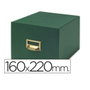 Liderpapel Fichero fichas tela verde 500 fichas n.5 tamaño 160x220 mm