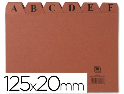 Mariola Índice para Ficheros A-Z Cartón Cuero 200x120 mm