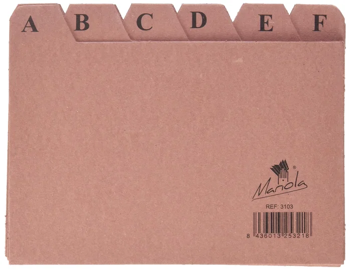 Mariola Índice para Ficheros A-Z Cuero 150x100 mm