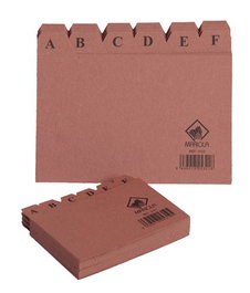 MARIOLA Índices de cartón para fichero Nº2 A-Z 75x125mm