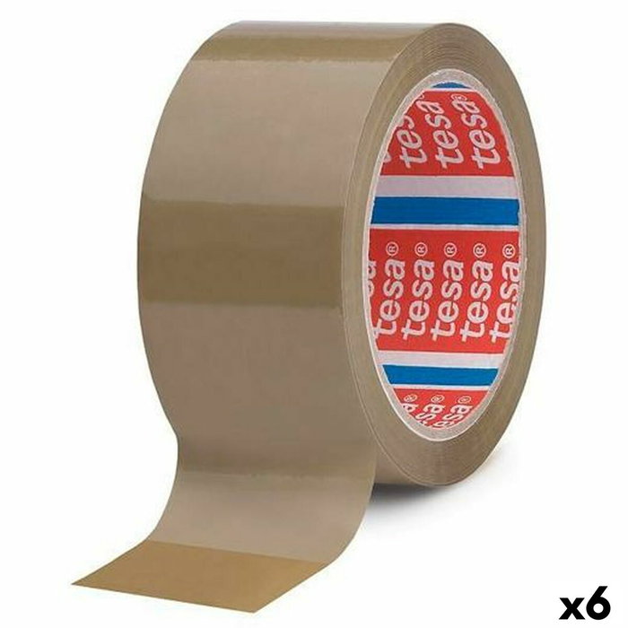 Tesa Tesapack PP 4089 Cinta de Embalar Marrón 50 mm x 66 m, 6 uds
