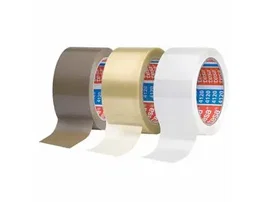 Tesa Cinta de Embalar y Precinto de Polipropileno Blanca 132 m x 50 mm, para Empaquetado y Cerrado de Cajas, 50 mm de Ancho