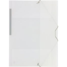 Grafoplás Carpeta Folio 3 Solapas con Gomas Elásticas, Polipropileno Translúcido, Color Natural
