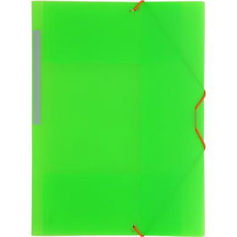 Grafoplás Carpeta con Gomas Colorgraf Folio 3 Solapas PP Verde Translúcido 325x230mm