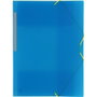 Grafoplás Carpeta Colorgraf con 3 Solapas y Gomas Azul Translúcido