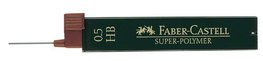 Faber Castell Minas Super-Polymer 0.5 mm HB Estuche 12 Unidades Grafito