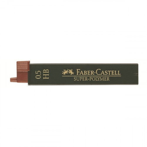 Faber Castell Minas Super-Polymer 0.5 mm HB Estuche 12 Unidades Grafito