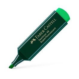 Faber-Castell Marcador fluorescente Textliner 48 Verde, punta biselada