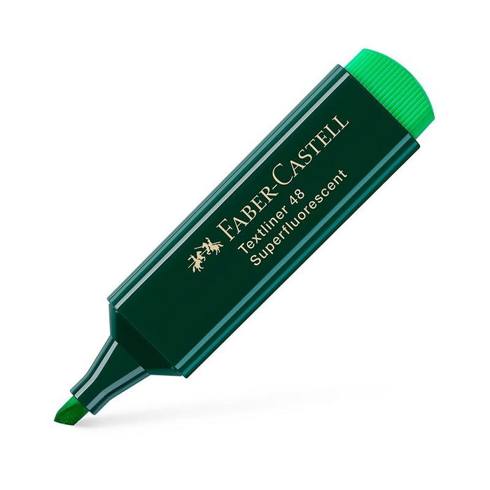 Faber-Castell Marcador fluorescente Textliner 48 Verde, punta biselada Faber-Castell Marcador fluorescente Textliner 48 Verde, punta biselada