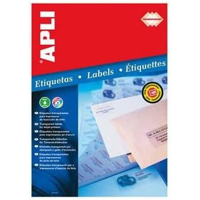 Apli Etiquetas Adhesivas de Poliéster Transparente para Ink-jet 210x297 mm