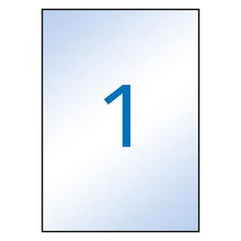 Apli Etiquetas Adhesivas Transparentes 210x297 mm Inkjet C-Rectos 1 Hoja x 10 Etiquetas Cantos Rectos