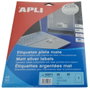 Apli Etiquetas Adhesivas de Poliéster Metalizado Plata 210x297 mm