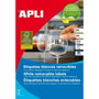 Apli Etiquetas Adhesivas Blancas Cantos Romos 25,4x10mm Removibles