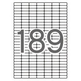Apli Etiquetas Adhesivas 25,4x10 mm Inkjet-Láser Cantos Romos 189X25H Blanco Adhesivo Removible 4725 Etiquetas