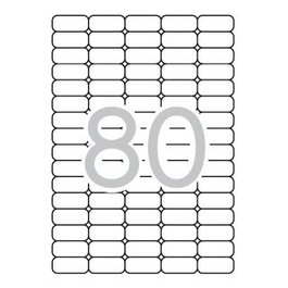 Apli Etiquetas Adhesivas 35,6x16,9 mm C-Romos 80 X 25H Blanco Inkjet-Láser Removible