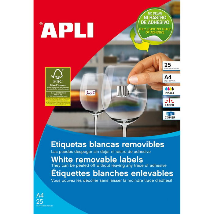 Apli Etiquetas Adhesivas Blancas Cantos Romos 35,6x16,9mm 2.000 uds. Apli Etiquetas Adhesivas Blancas Cantos Romos 35,6x16,9mm 2.000 uds.