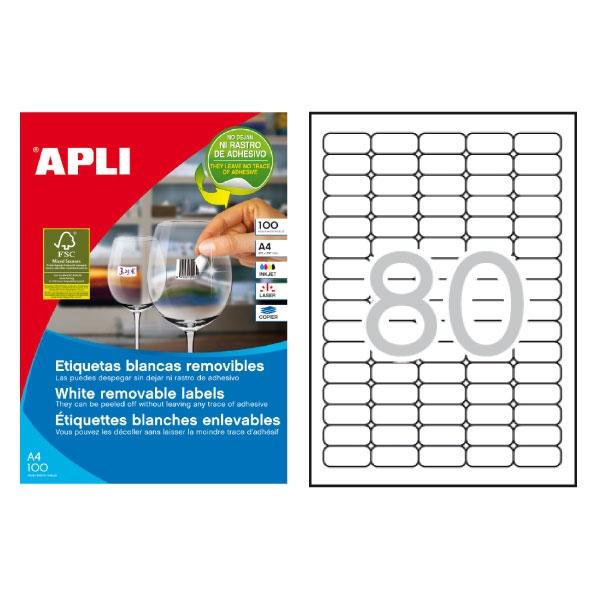 Apli Etiquetas Adhesivas Blancas Cantos Romos 35,6x16,9mm 2.000 uds. Apli Etiquetas Adhesivas Blancas Cantos Romos 35,6x16,9mm 2.000 uds.