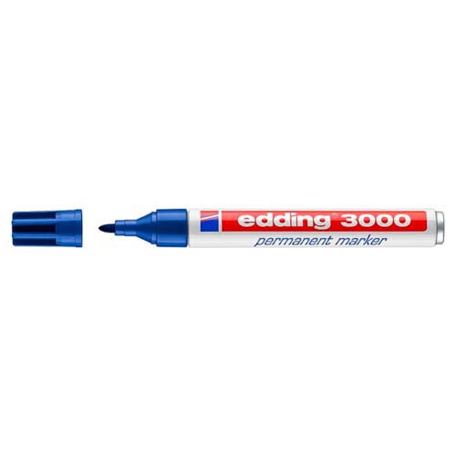 Edding Marcador Permanente 3000 Azul Punta Cónica