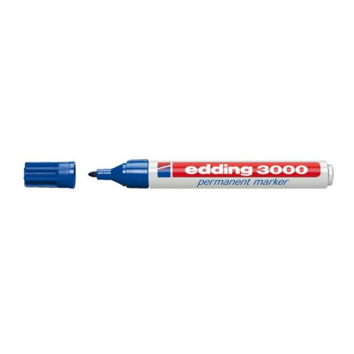 Edding Marcador Permanente 3000 Azul Punta Cónica