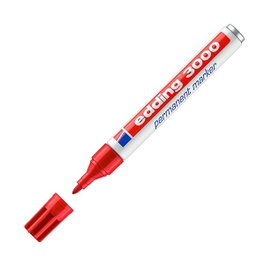 Edding 3000 Marcador Permanente Rojo Punta Redonda 1,5-3mm