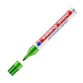 Edding Marcador Permanente 3000 Punta Cónica Verde 1,5-3 mm