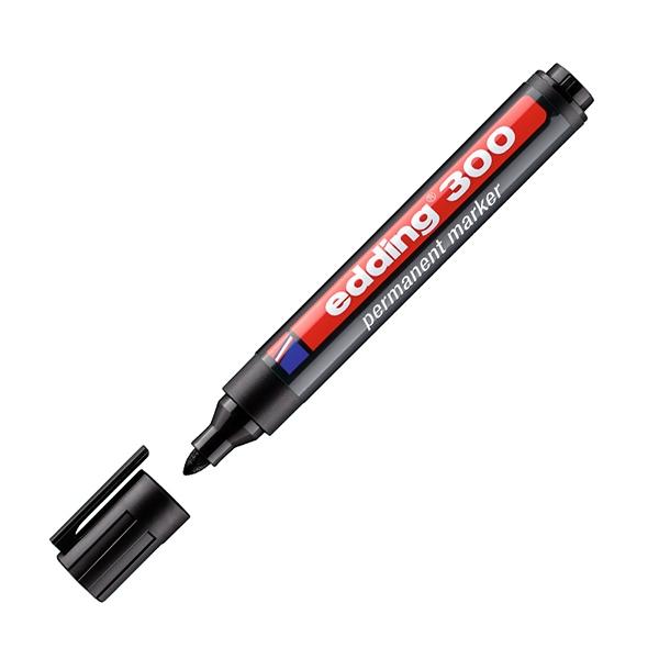 Edding Marcador permanente 300 - Punta cónica - Negro Edding Marcador permanente 300 - Punta cónica - Negro