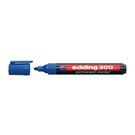 Edding 300 Marcador Permanente Punta Redonda 1,5-3mm Azul (Pack de 10) extra_attributes.especificaciones: - Cantidad por paquete: 10 pieza(s)<br>- Anchura del trazo (mín.): 1,5 mm<br>- Colores de escritura: Azul<br>- Color del producto: Negro, Azul<br>- Anchura del trazo (máx.): 3 mm<br>