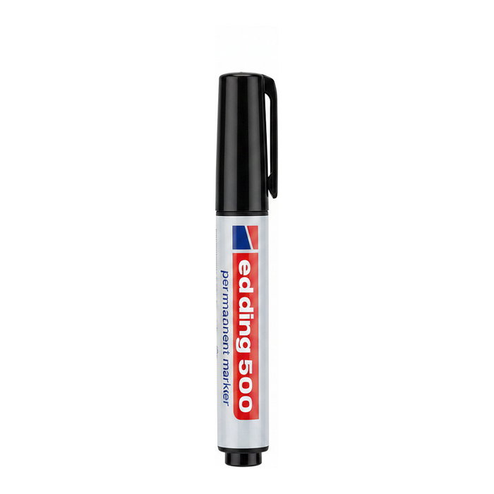 Edding 500 Permanentmarker 2,0 - 7,0 mm paquete de 10, Negro y Blanco Edding 500 Permanentmarker 2,0 - 7,0 mm paquete de 10, Negro y Blanco