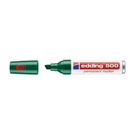 Edding 500 Marcador Permanente Punta Biselada Verde