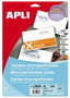 Apli Tarjetas de Visita Microperforadas Blancas 200g Mate 90x50,8mm