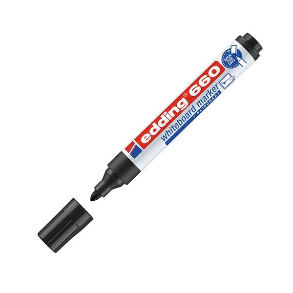 Edding Marcador pizarra 660 punta conica negro Edding Marcador pizarra 660 punta conica negro