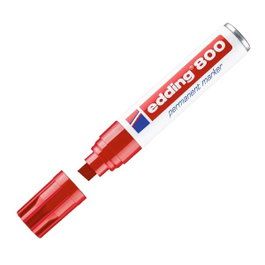 Edding Marcador Permanente 800 Punta de Cincel Rojo 4-12 mm