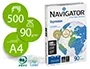 Navigator Papel Fotocopiadora DIN A4 90 Gramos Paquete 500 Hojas Uso Diario Color B/N Calidad UHD