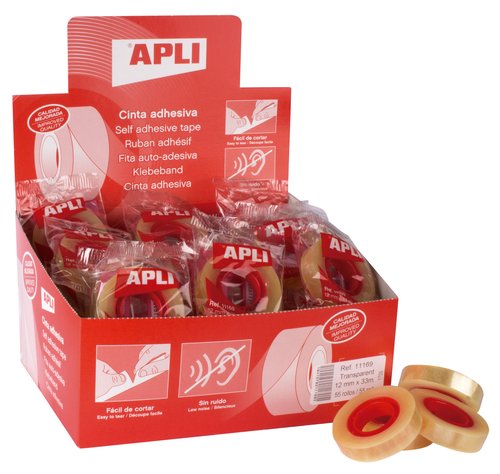 Apli Cinta Adhesiva Transparente 12mm x 33m