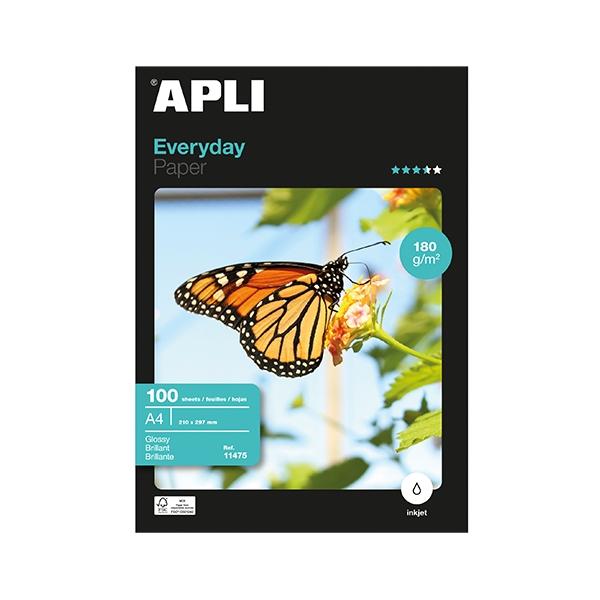 Apli Papel Fotográfico Everyday A4 Brillante 180g 100 Hojas Apli Papel Fotográfico Everyday A4 Brillante 180g 100 Hojas
