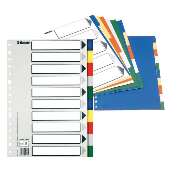 Esselte Separadores de Polipropileno 5 Posiciones Folio Colores