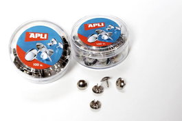 Apli Chinchetas Niqueladas Caja De 50 Unidades