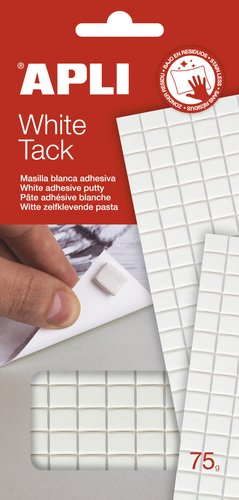 Apli Masilla Precortada Removible White Tack 75 gr Blanco para Fijar Objetos del Hogar, Escuela y Oficina Apli Masilla Precortada Removible White Tack 75 gr Blanco para Fijar Objetos del Hogar, Escuela y Oficina