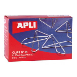 Apli Clips Mariposa Nº 10 - 40 mm Caja 50 Ud Plateados