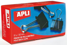 Apli Pinzas Abatibles 19 mm - Pack 12 Unidades